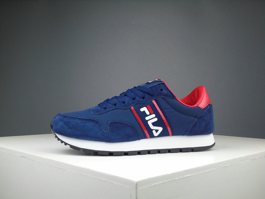 FILA Retro Shoes Imitation Fur Men Blue Red